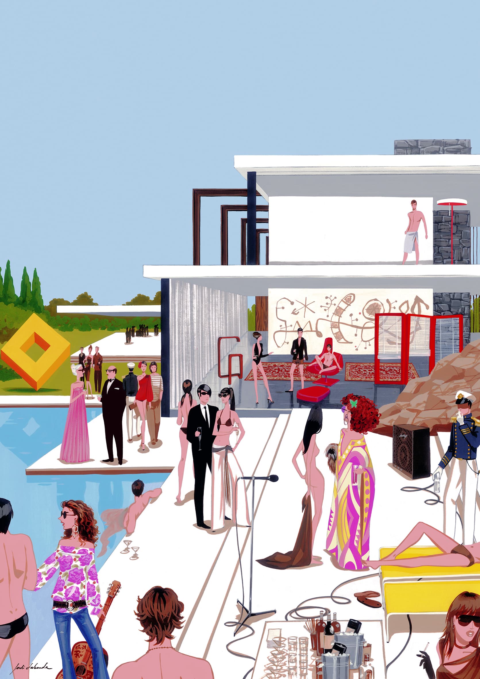 Pool Party Art Print | Jordi Labanda Store