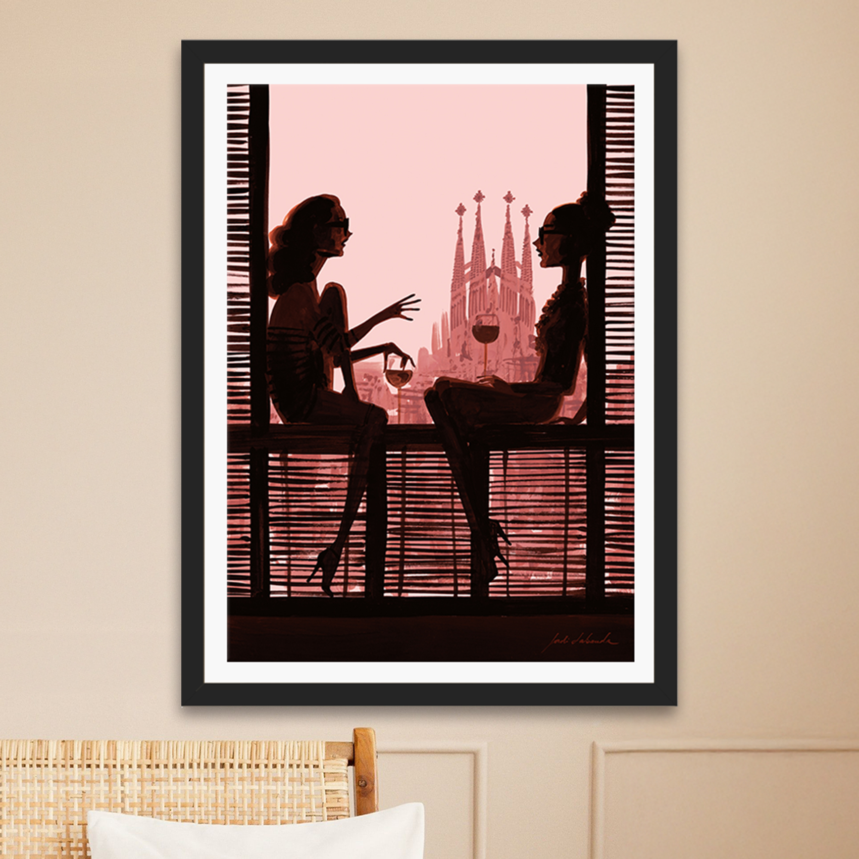 Barcelona Pink Filter Art Print | Jordi Labanda Store